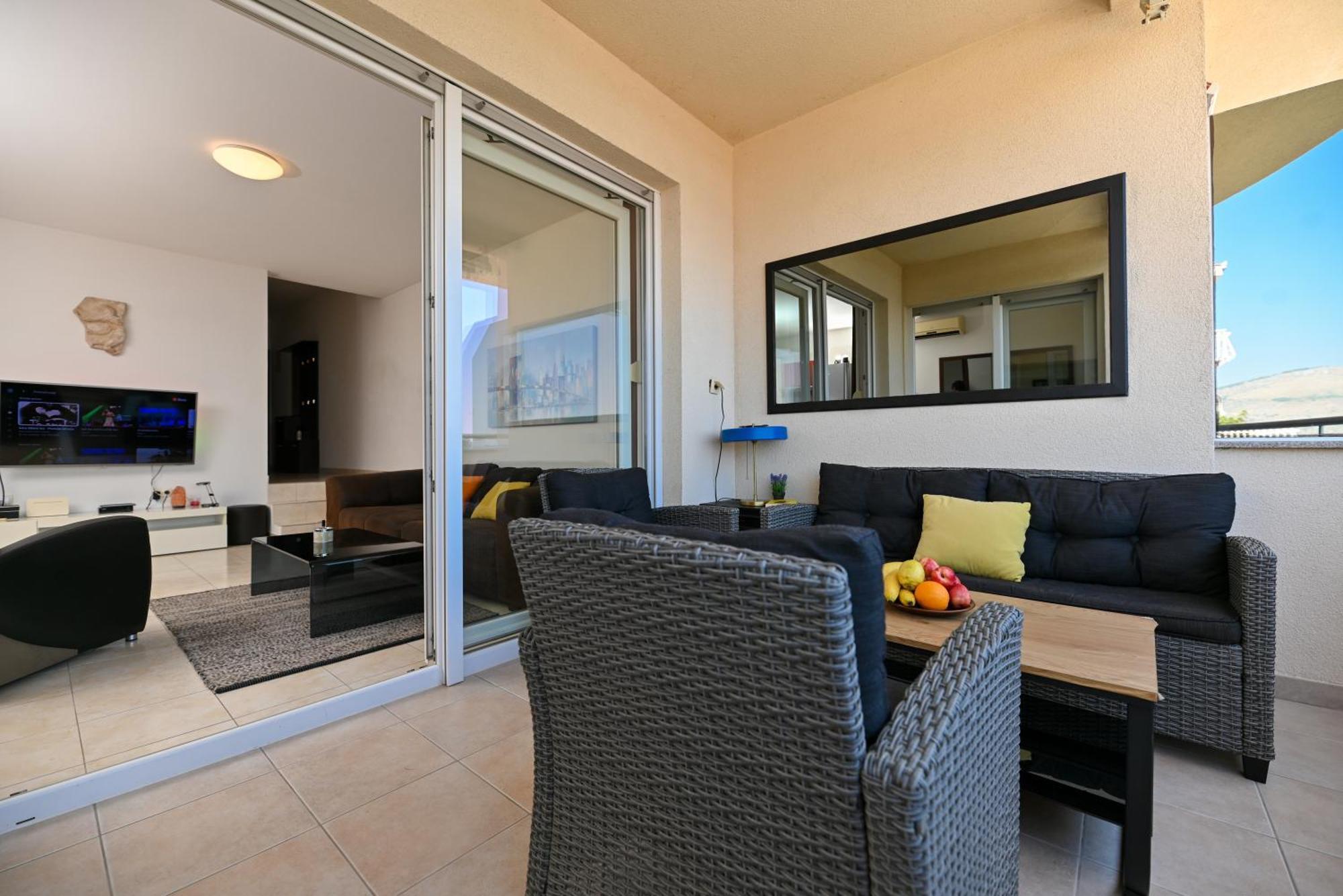 Sunny Place With Sea View Trogir Bagian luar foto